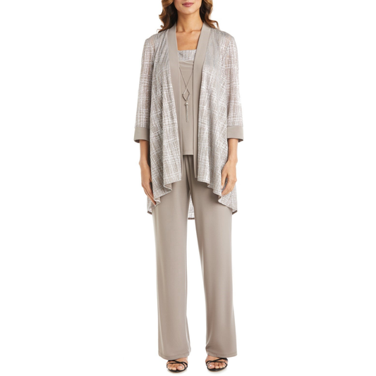 RM Richards 3-Piece Glitzy Evening Pants Suit Set