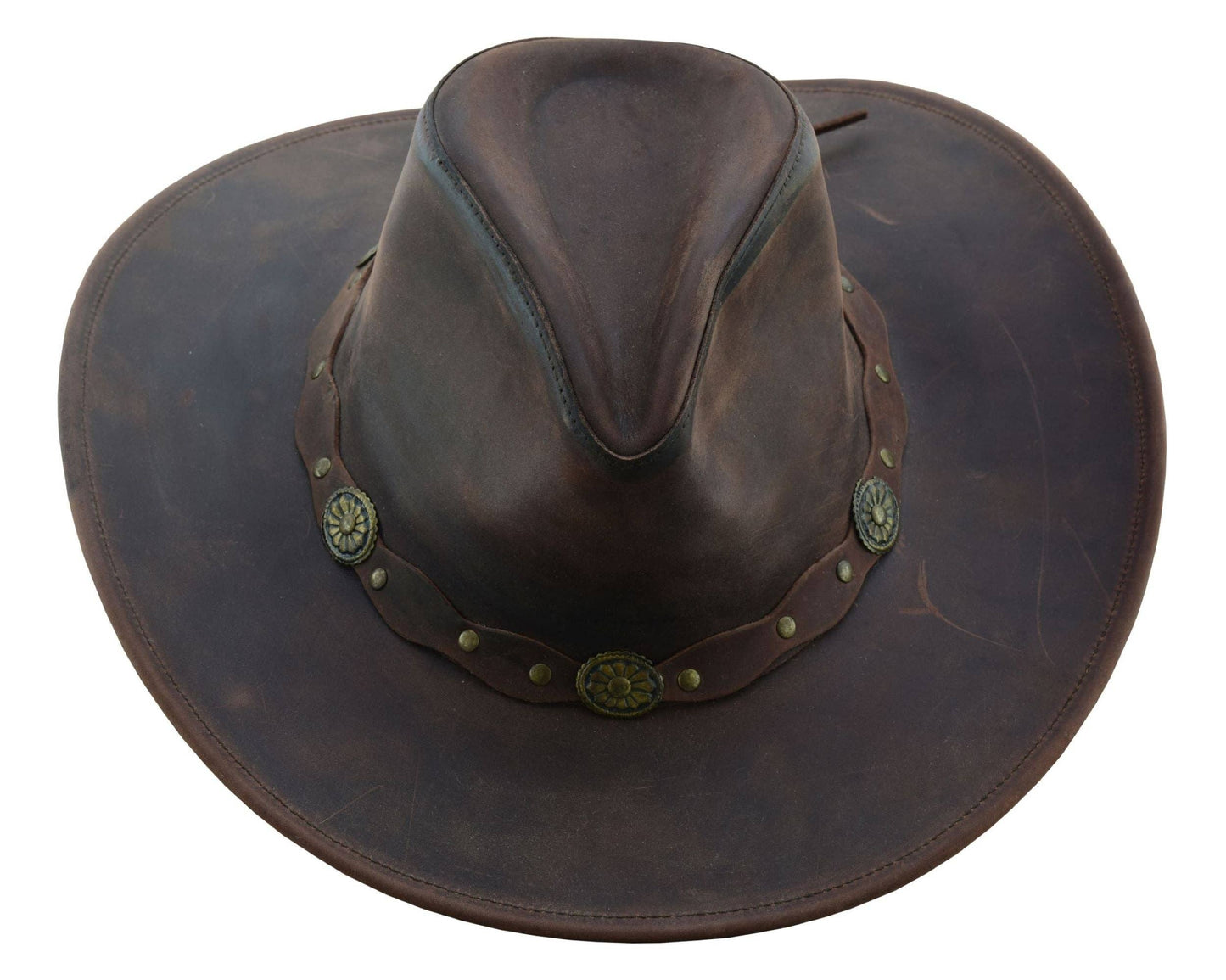 DEADWOOD LEATHER WESTERN COWBOY HAT
