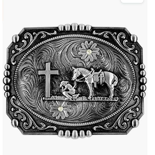 Praying Cowboy Belt Buckle 1790