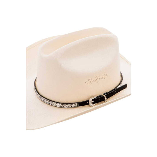 Genuine Leather Western Rhinestone Hat Band By Rope & Spurs 98-HB1015