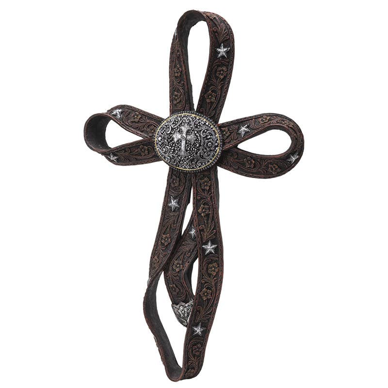 Western Crucifix W/Belt Wall Plaque