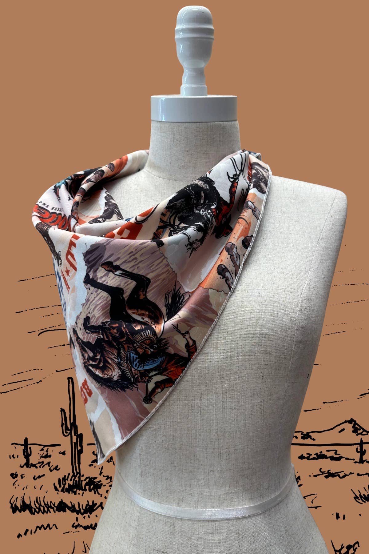 Ciao The Original Rodeo Print Scarf, Wild Rag SC-6716