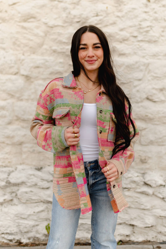 Turquoise Haven 1210 MULTI AZTEC JACKET