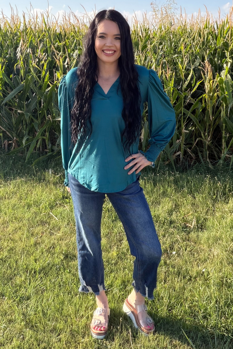 Sterling Silver Canyon Call Top - Teal