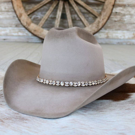 Willow Lane Hat Co. - Rose Gold Rhinestone Bling Hat Band - The Kate