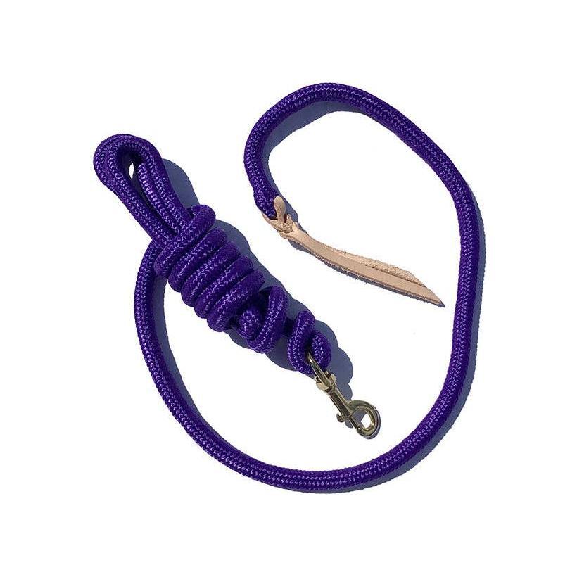 Smart Horse Gear - 5/8" Poly Cowboy Lead 9' w/ Brass Plated Bolt Snap and Leather Popper