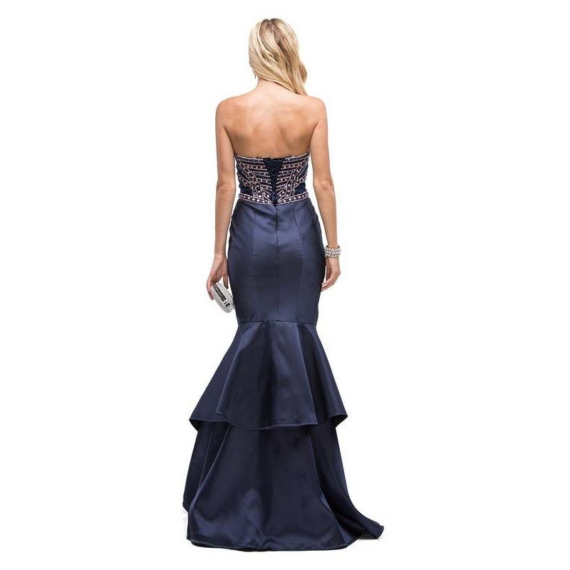 Straight Neckline and Mermaid Skirt