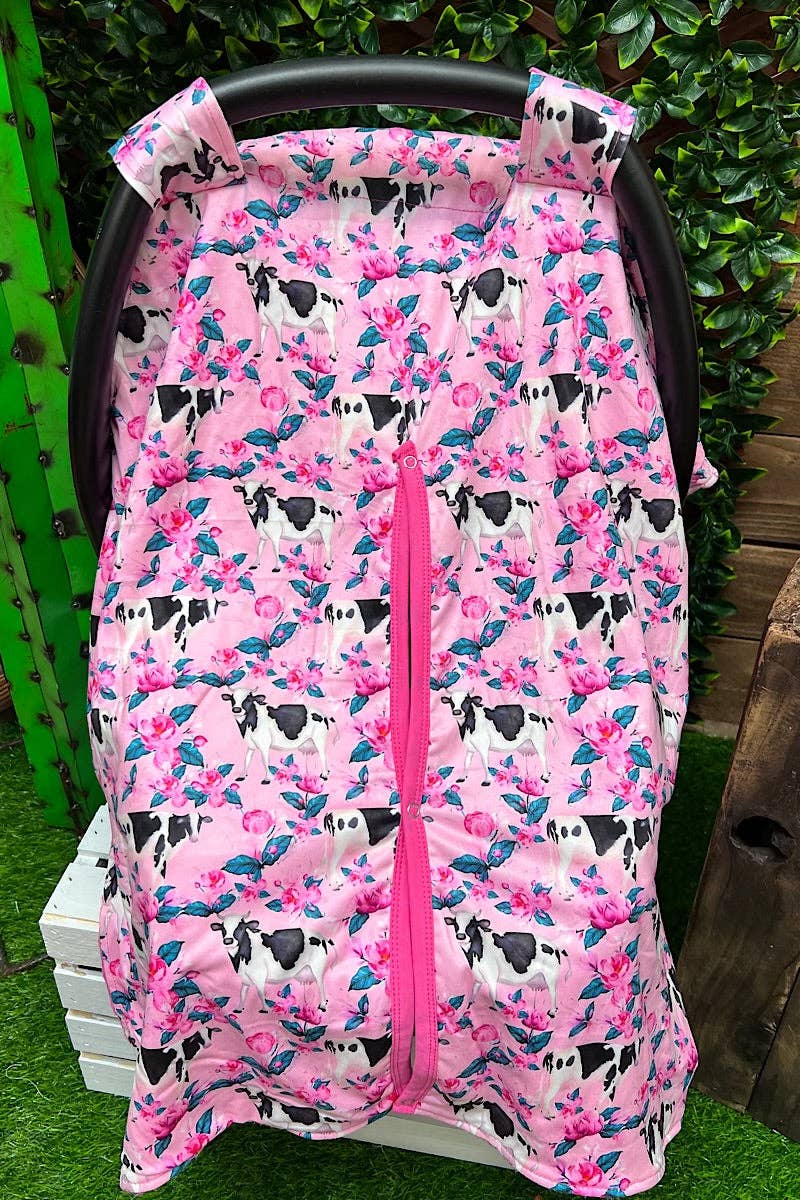 Cow Floral Print Car Seat Cover. ZYTG25153023 M
