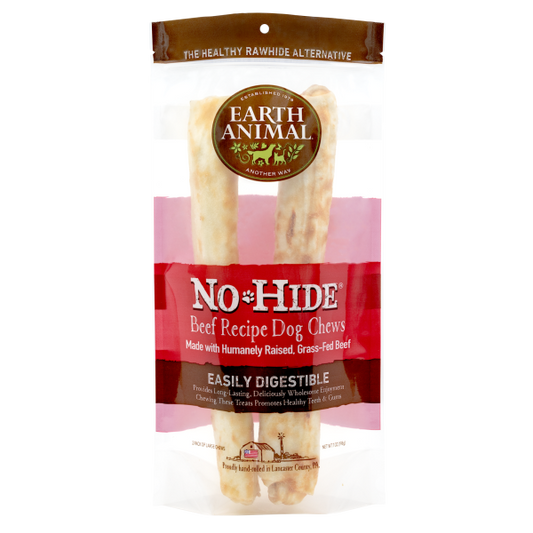 Earth Animal Dog NoHide Chew GrassFed Beef Large 2pk