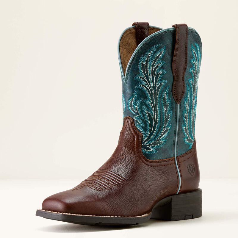 Ariat Women’s Round Up Filly Wide Square Toe Cowgirl Boot 10064073