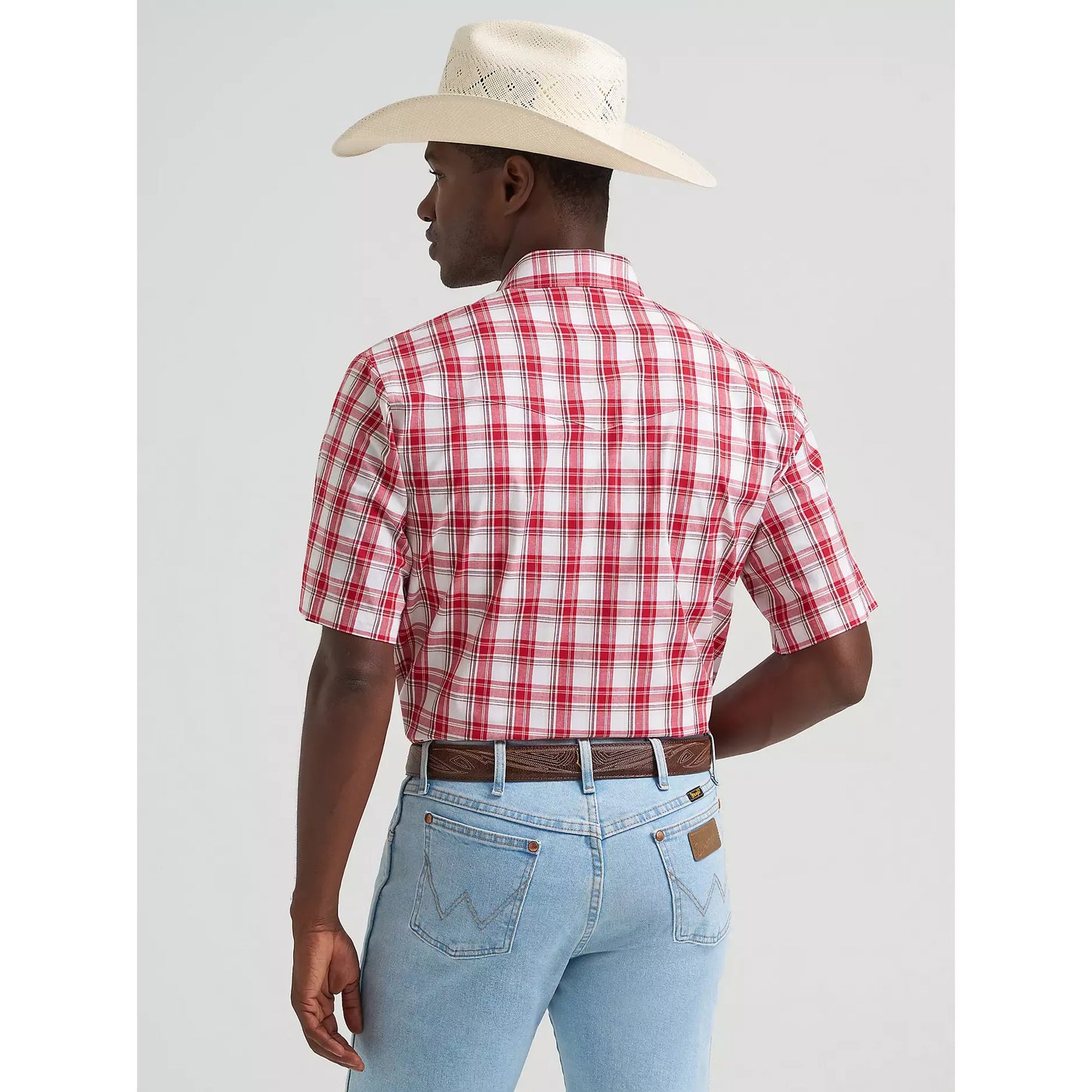 Wrangler® Wrinkle Resist Short Sleeve Shirt - Red - 112379028- 112379030
