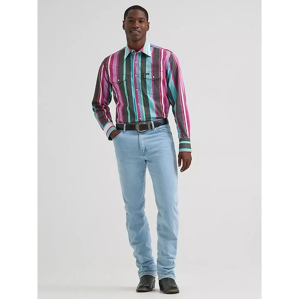 Wrangler Men’s Shirt, Brushpopper, Snap, 112379230