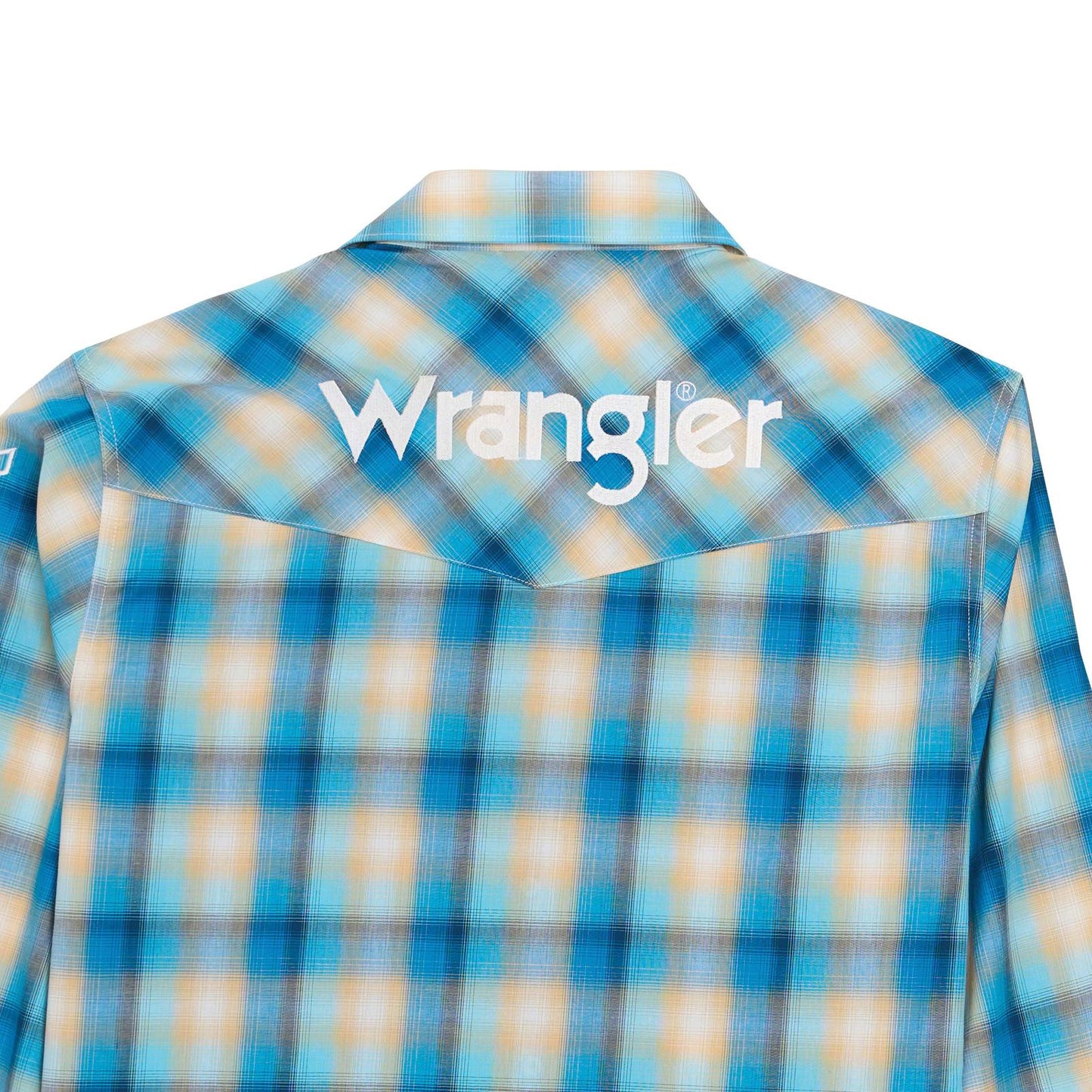Wrangler® Long Sleeve Logo Shirt - Turquoise - 112379236