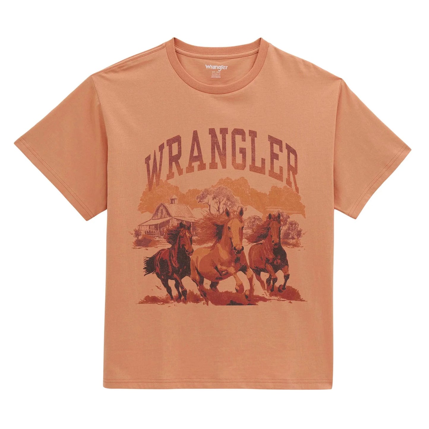 Wrangler Retro® Graphic Short Sleeve T-Shirt - Girlfriend Fit - Muted Clay - 112379629