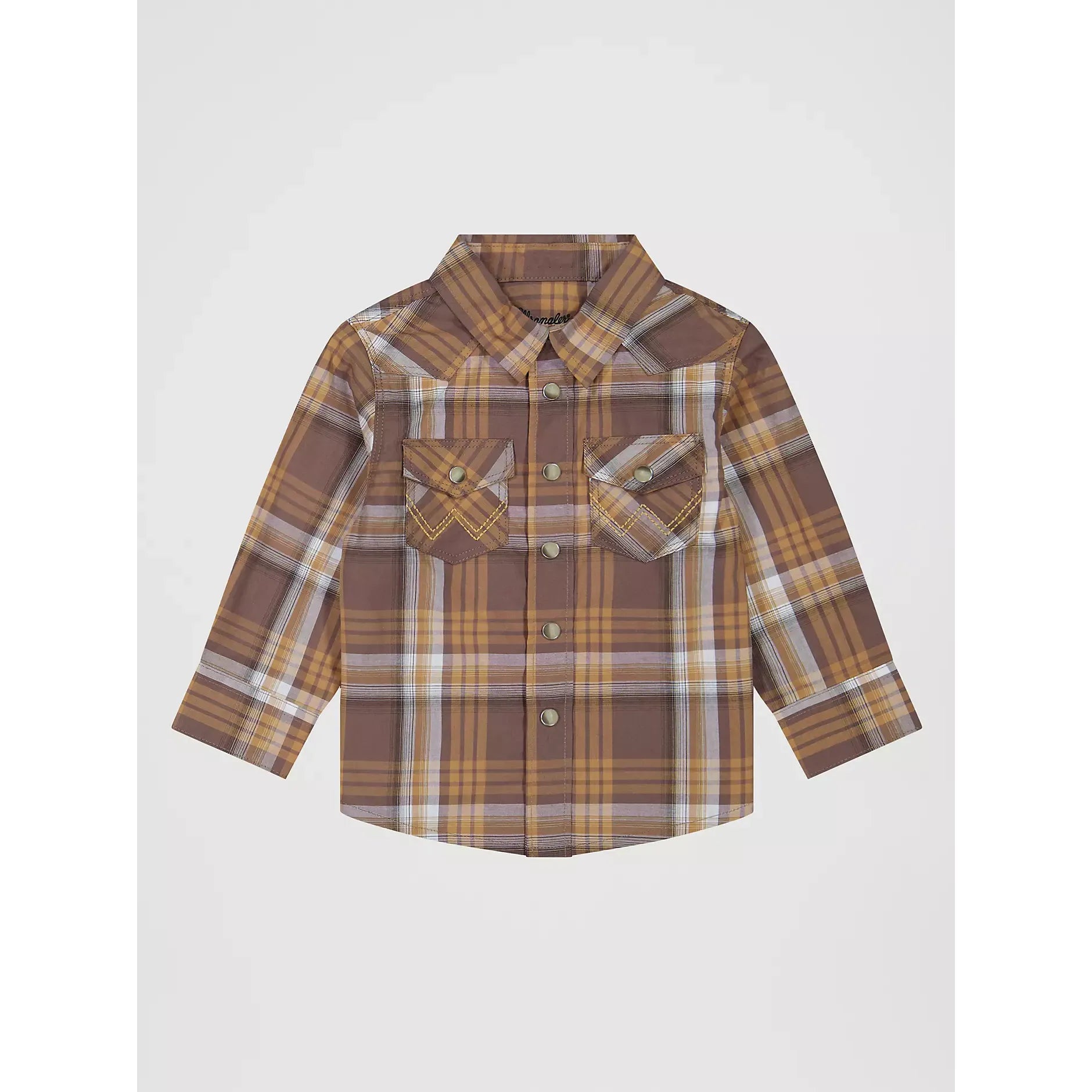 Little Boy's Long Sleeve Plaid Western Snap Shirt 112381492