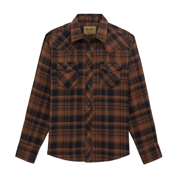 Wrangler Men's Retro® Flannel Long Sleeve Modern Fit Plaid Shirt 112381932