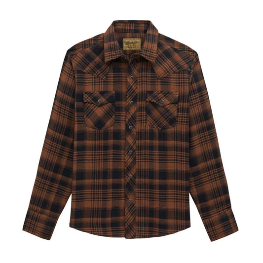Wrangler Men's Retro® Flannel Long Sleeve Modern Fit Plaid Shirt 112381932