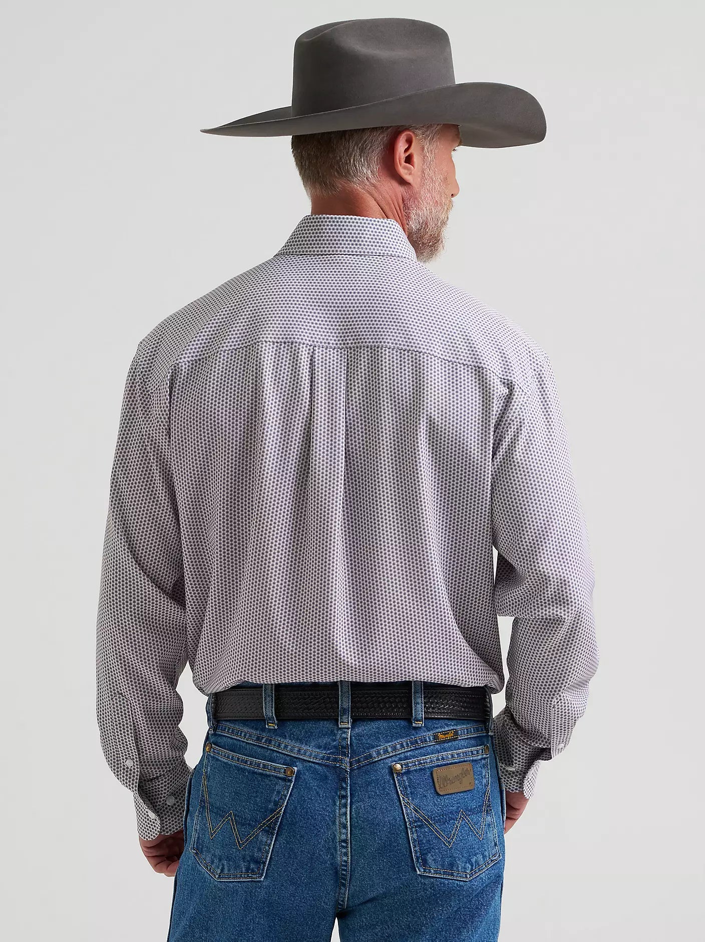Wrangler Men's George Strait Wrinkle Resist Long Sleeve Western Snap Plaid Shirt 112381963