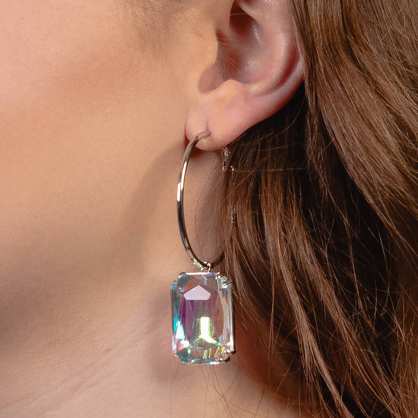 Crystal Hoop Earrings