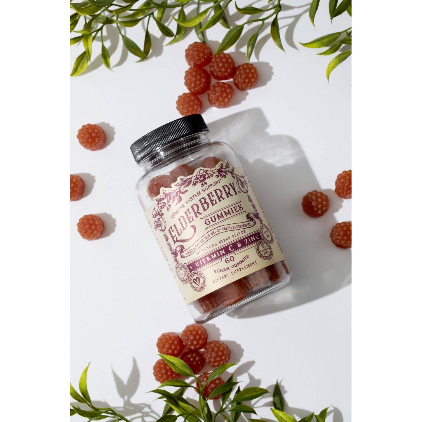 Elderberry Gummies with Zinc + Vitamin C- 60 CT