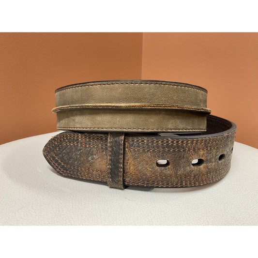 Ariat Men’s Belt, Leather, Ridge, Distressed *No Buckle