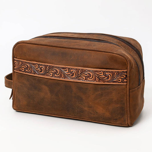 * OHM107 Toiletry Genuine Leather Western Bag