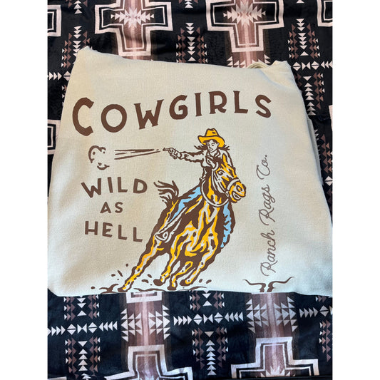 Ranch Rags Co. Cowgirls: Wild As H3ll Hoodie