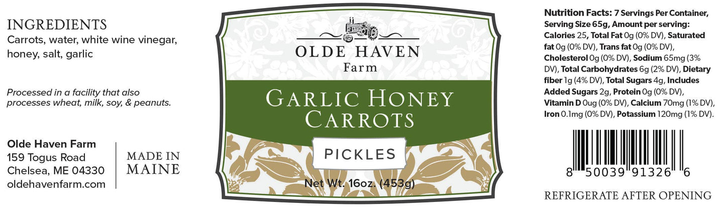 Garlic Honey Carrots 16 oz