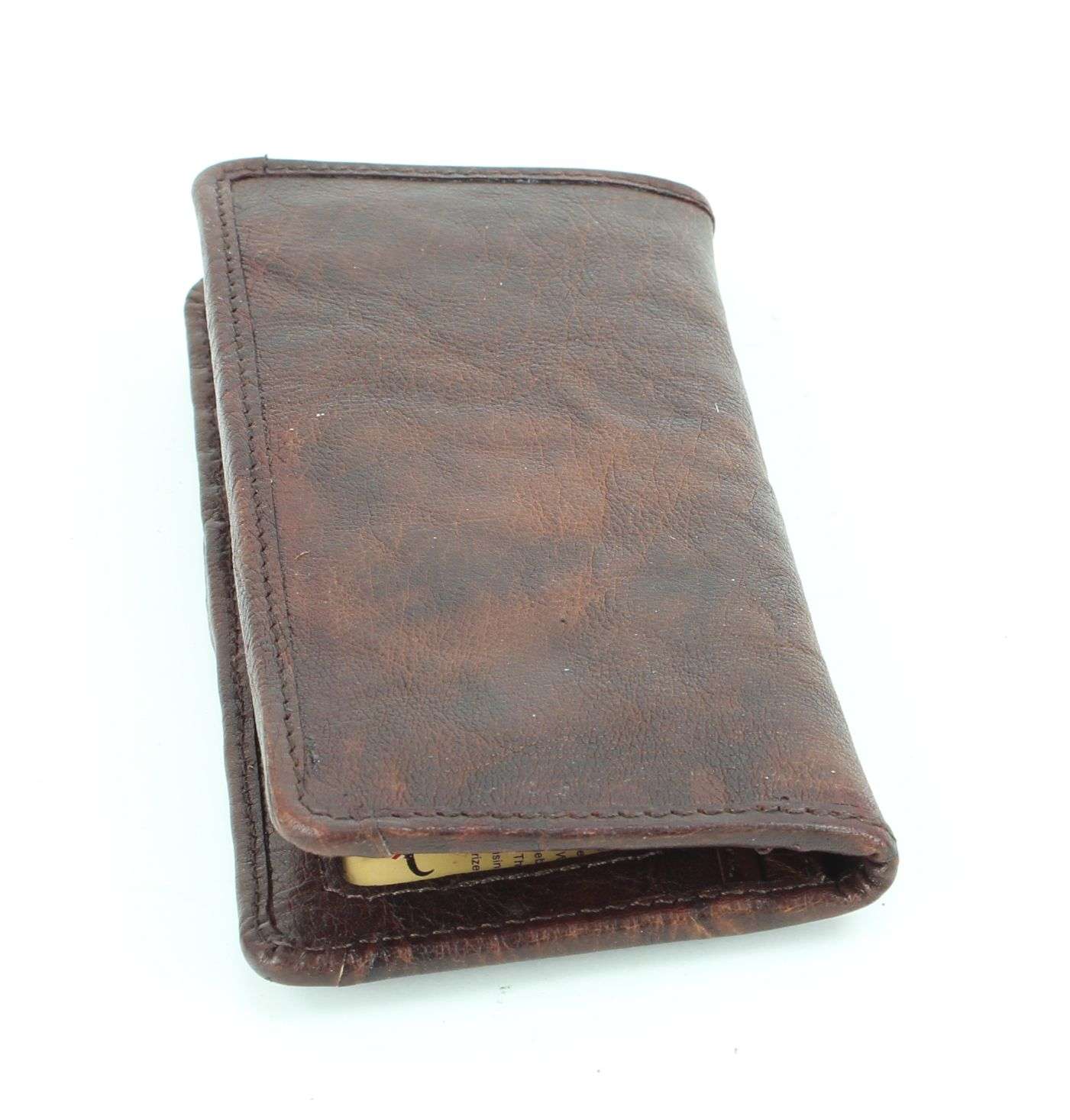 Large leather bi fold with tooled leather detail #AB W 12 To