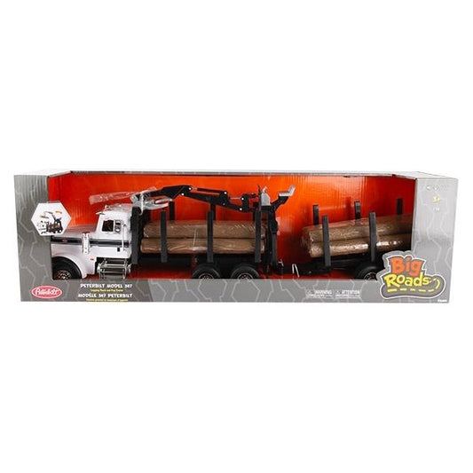 Tomy - Big Roads Peterbilt 367 Logging Truck With Pup Trailer