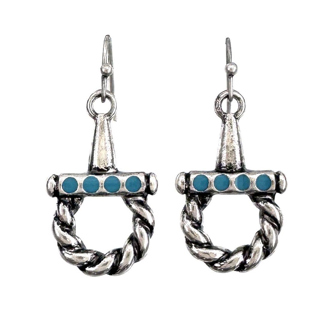 Horsebit Horse Western Necklace Earrings Set
