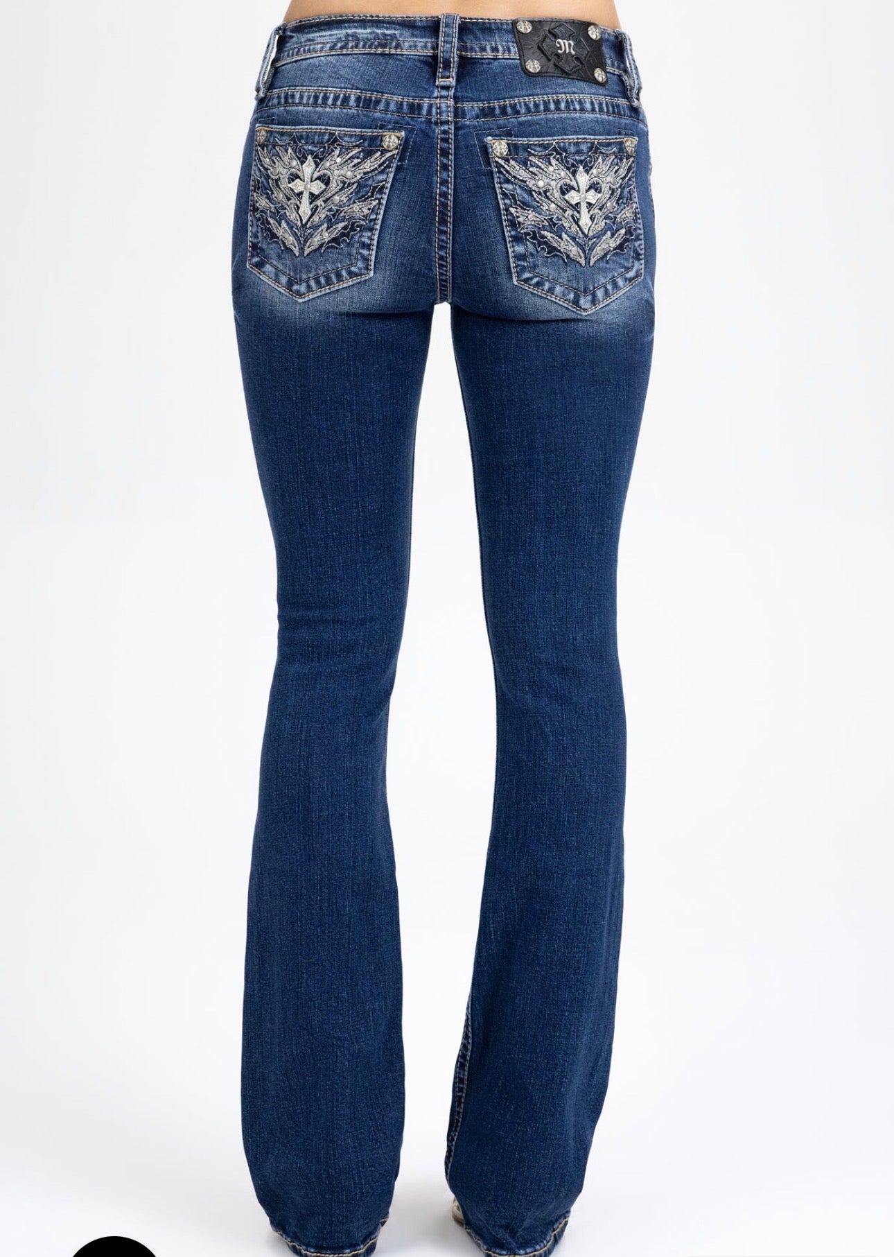 ~Miss Me  Bootcut Adina Cross Jeans M9535BV