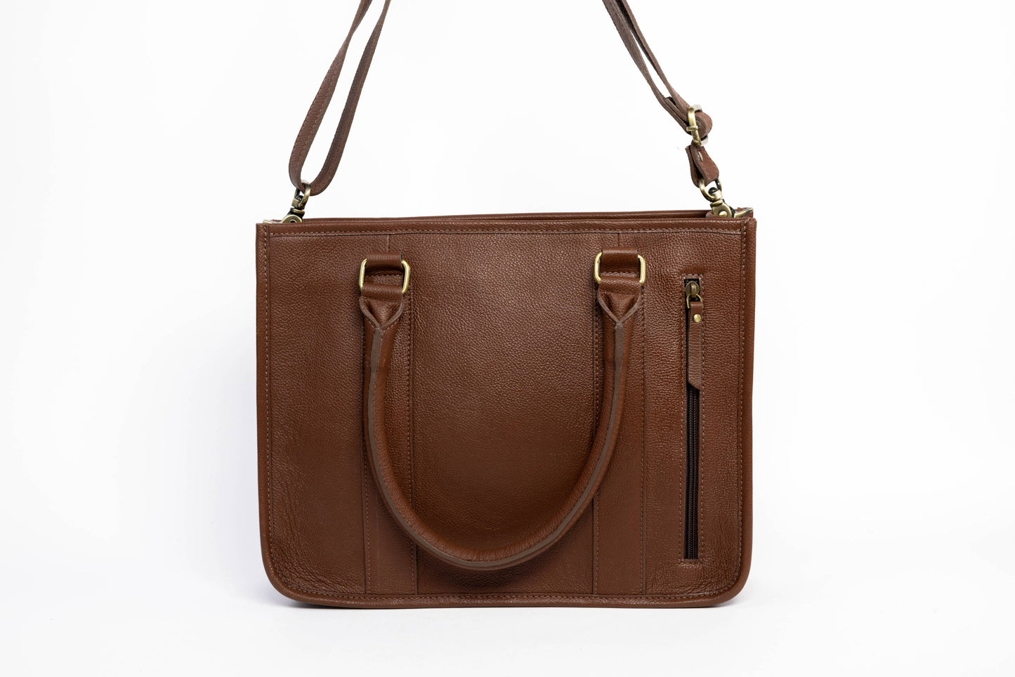 Brown Leather Hair-On-Hide Tote Bag ABHB 18-25215