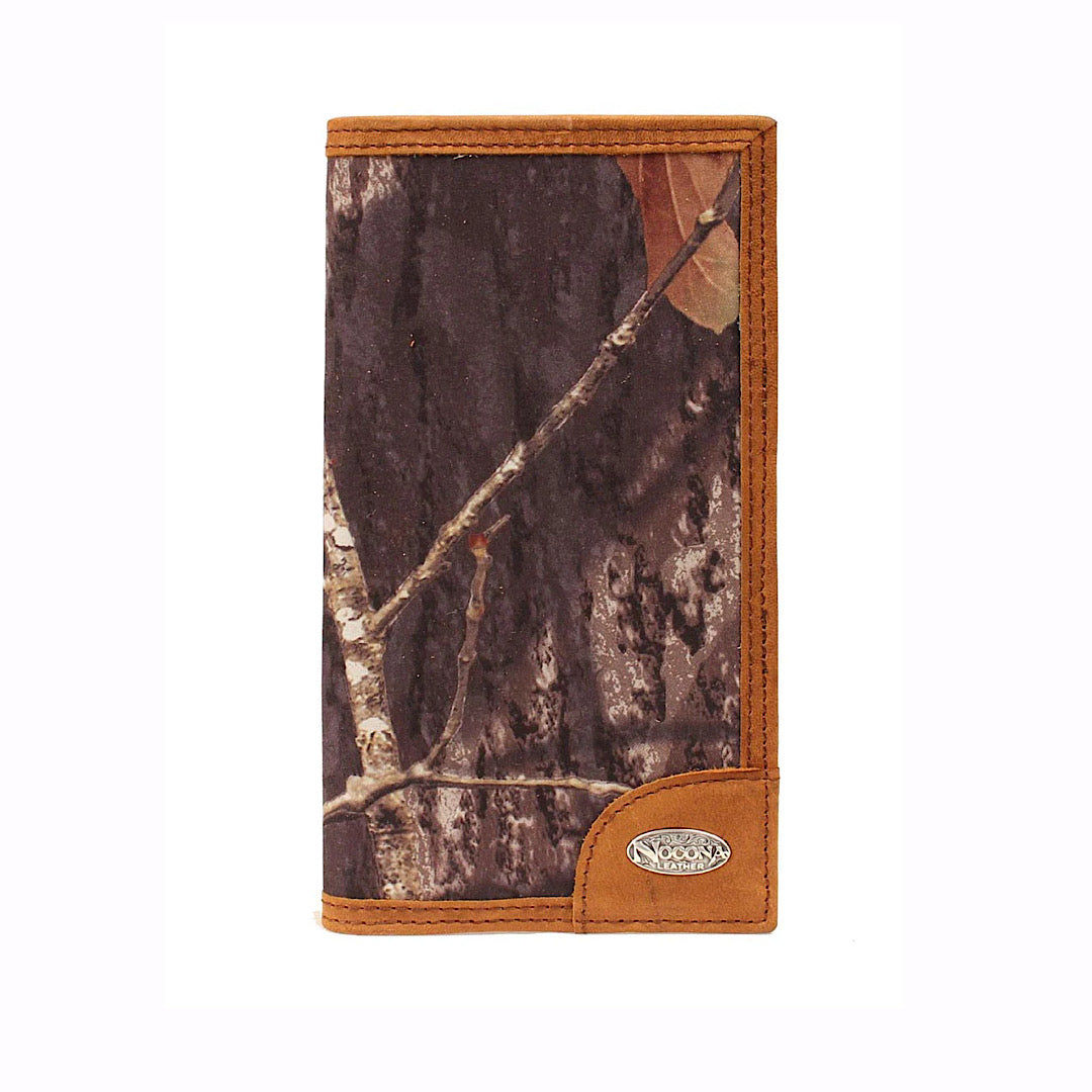 Nocona - Mossy Oak Camo Leather Men’s Checkbook Cover/Rodeo Wallet N54844222