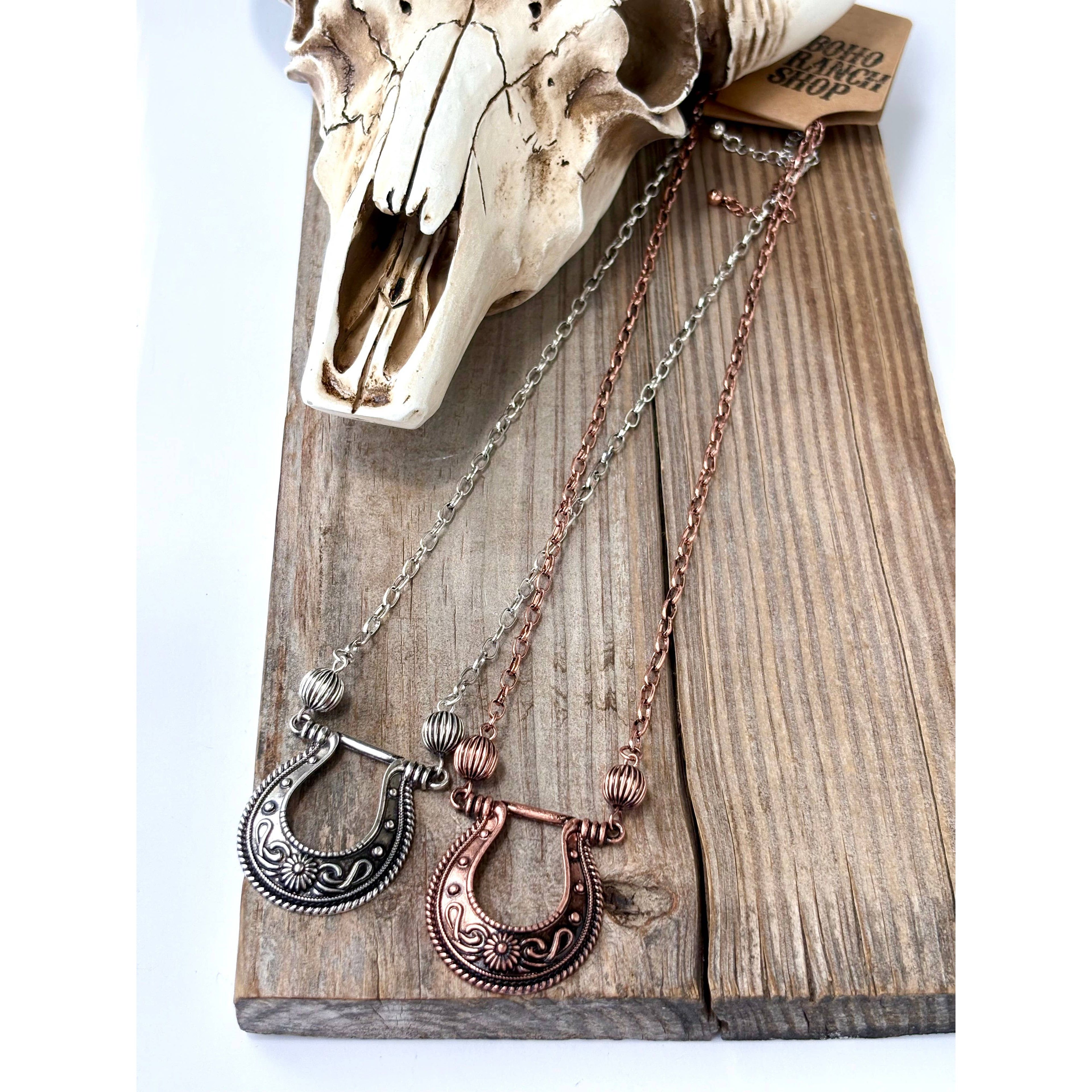 Western Horseshoe Pendant Necklace