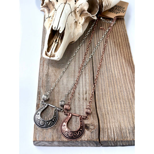 Western Horseshoe Pendant Necklace