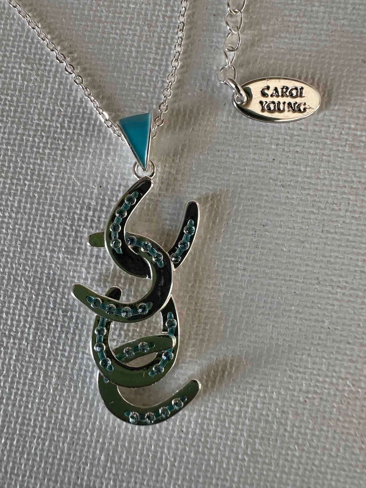 Four horseshoe Petite Necklace Jewelry