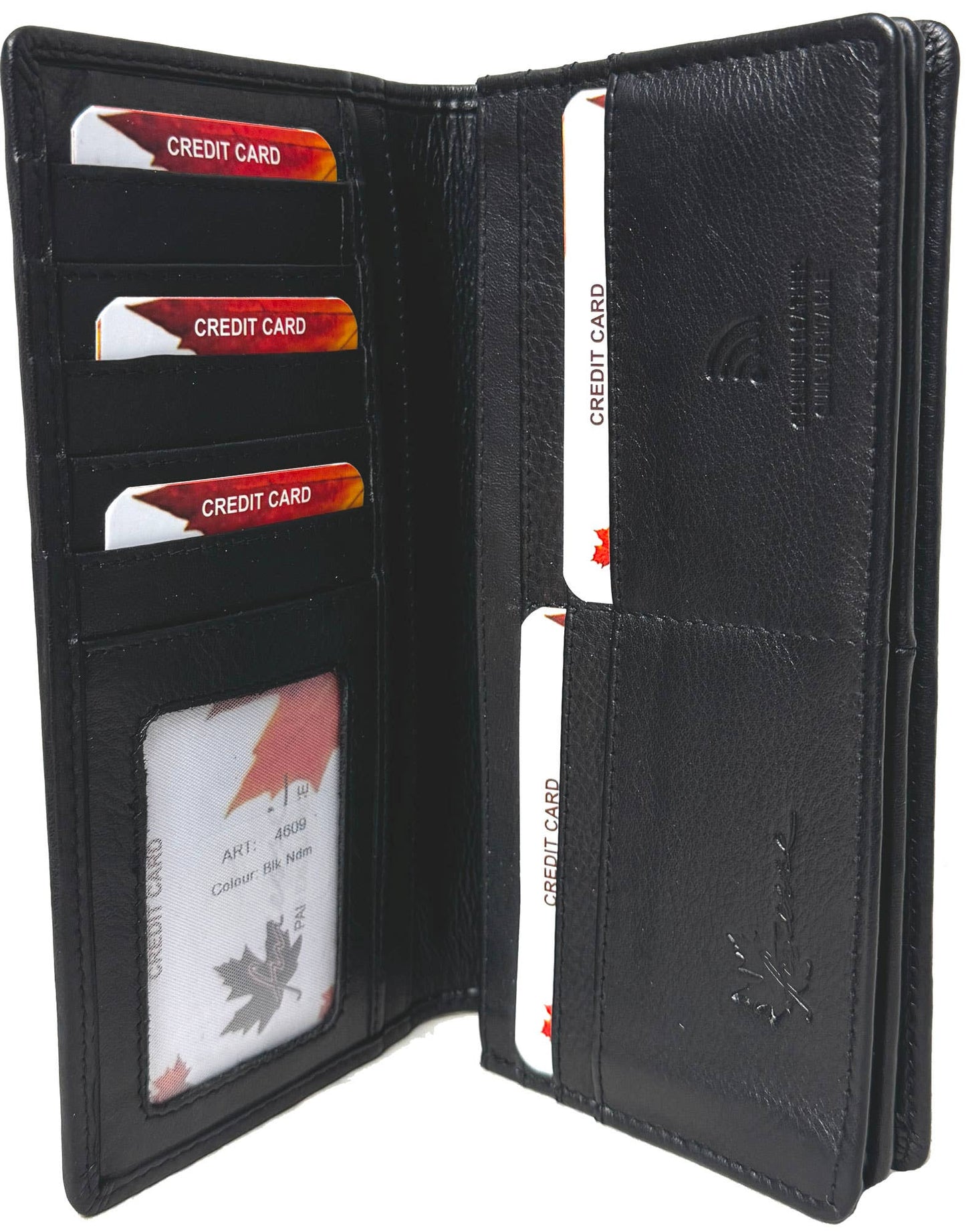 Genuine Cowhide Leather Breast/Coat RFID Card Wallet #4609