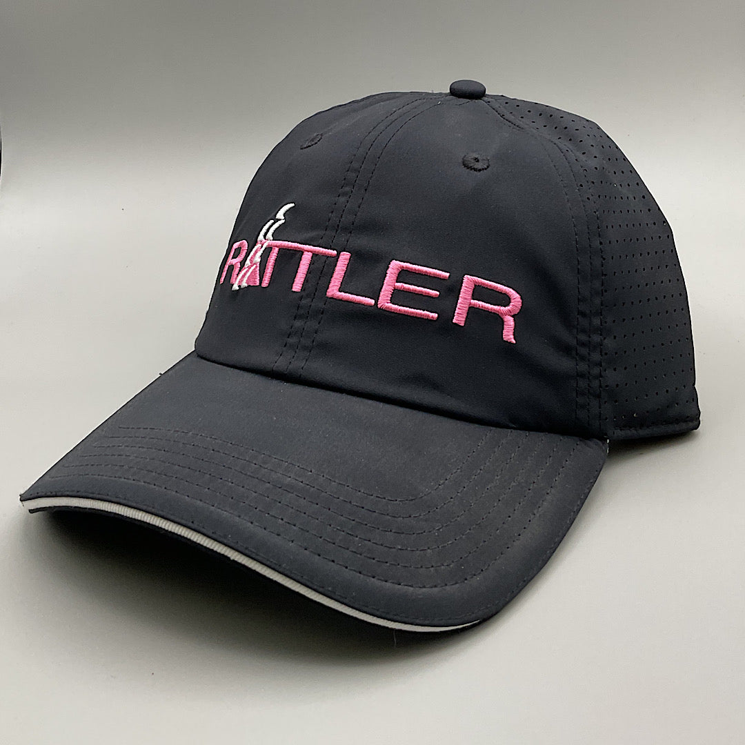 Rattler - Black Embroidered Velcro Back Ladies Ball Cap CAP22S