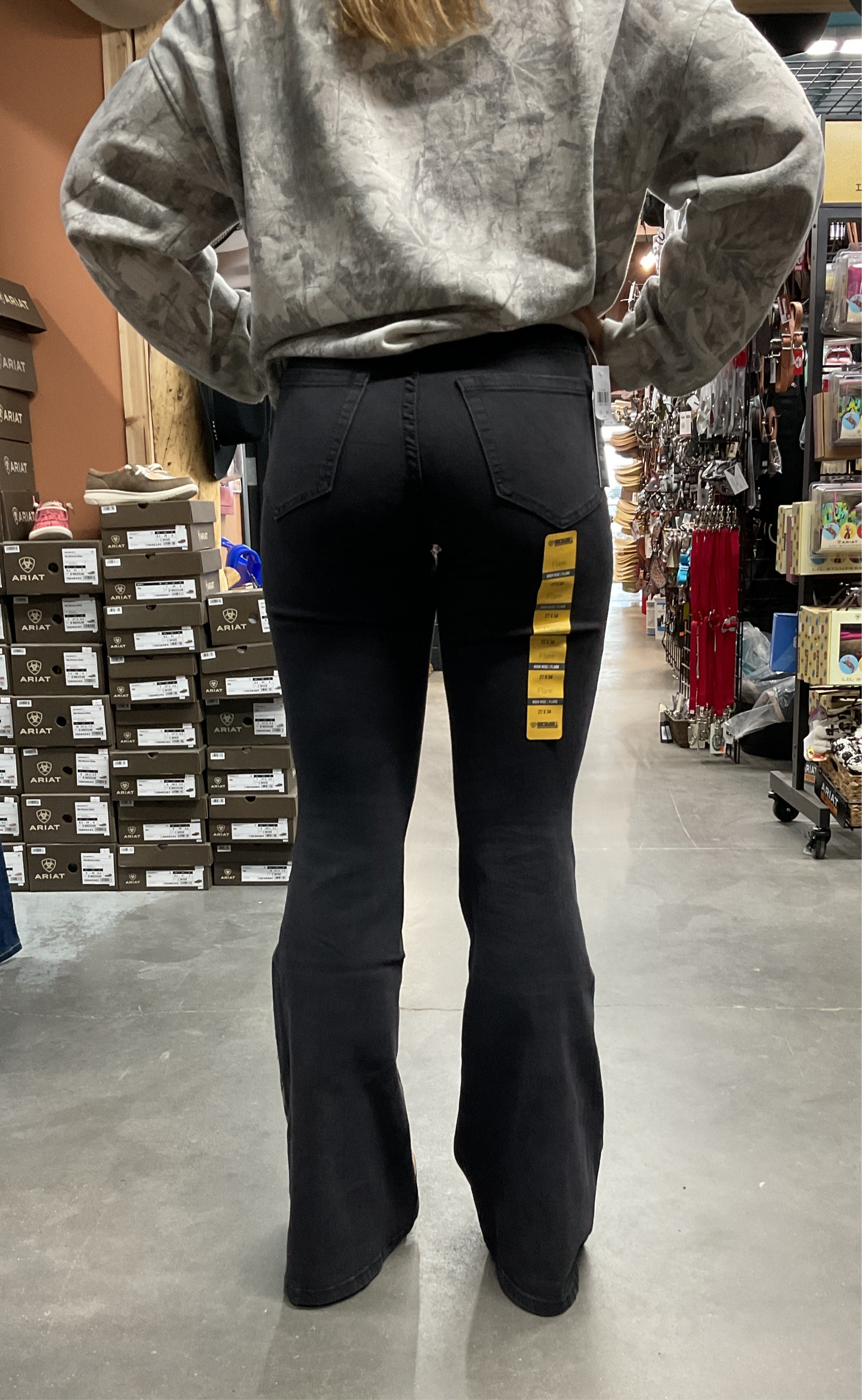 Rock & Roll Denim Ladies Flawless Fit - High Rise, Flare, Embroidered Side Seam BW6HD07212