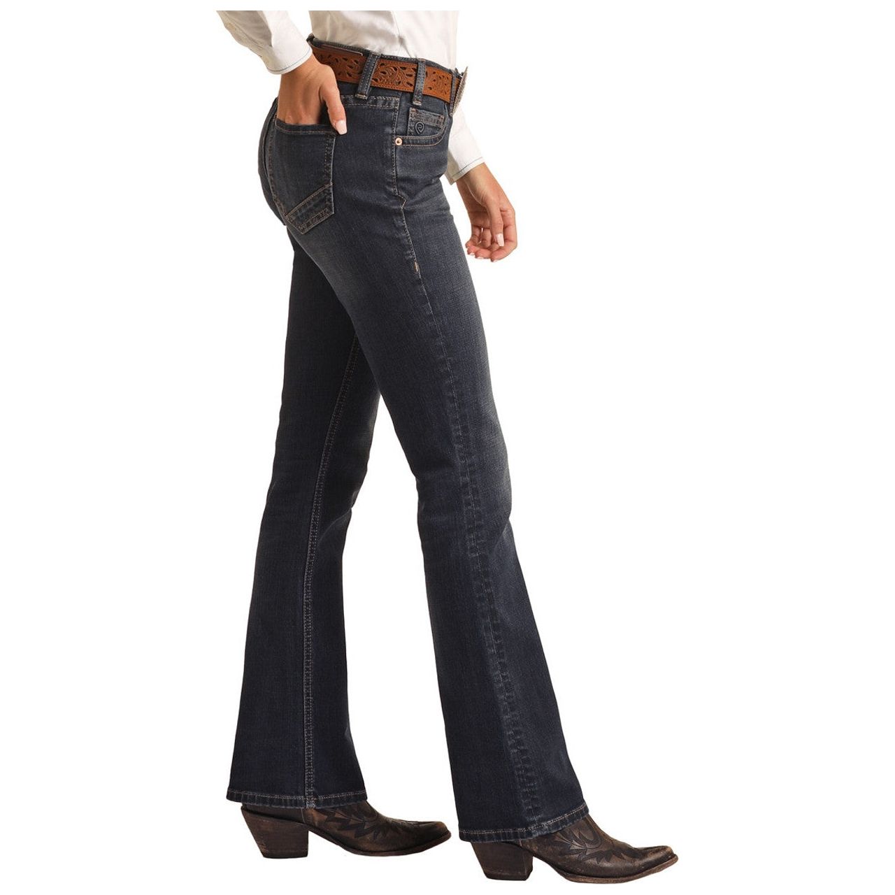 LADIES ROCK & ROLL BOOTCUT RIDING JEANS