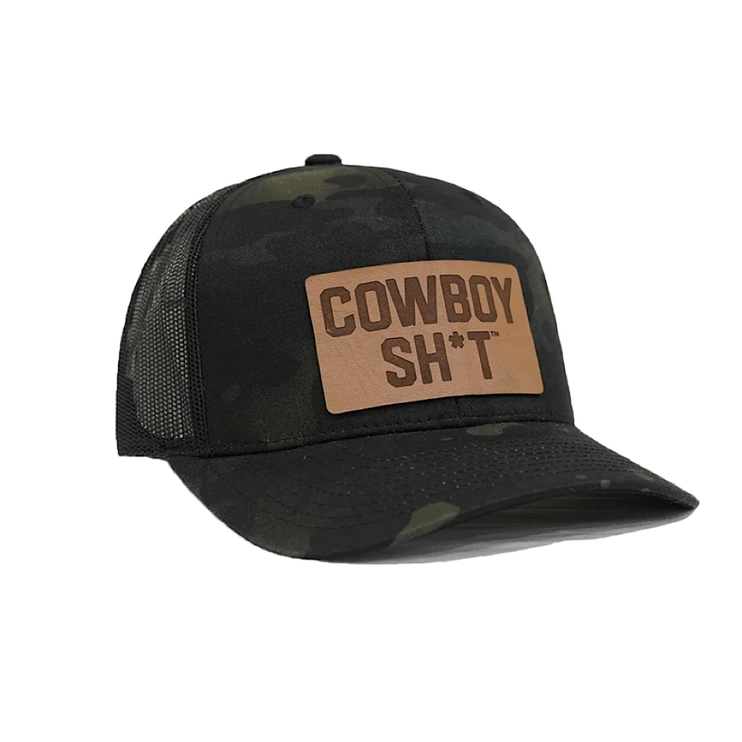 Cowboy Sh*t - Dark Camo & Black Snap Back Men’s Ball Cap