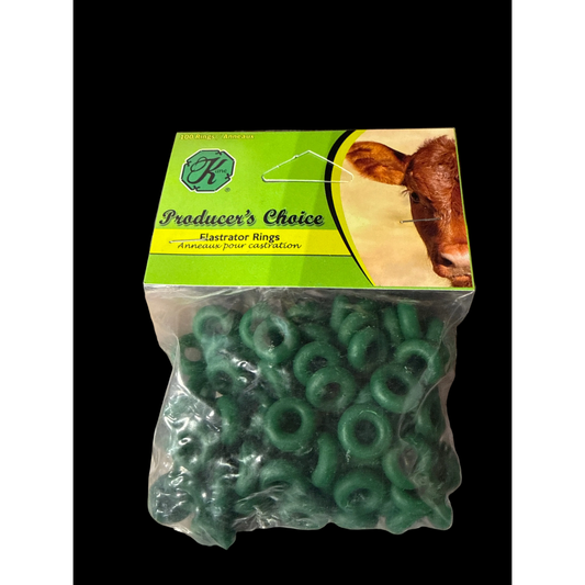 Producer’s Choice Green Elastrator Rings 100 pk