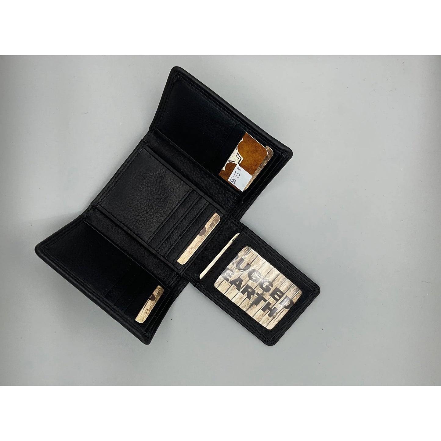 Rugged Earth Black Small Fold Over Wallet