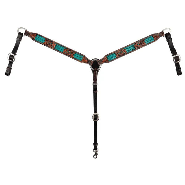 Circle Y Filigree Turquoise Gator Pony Size