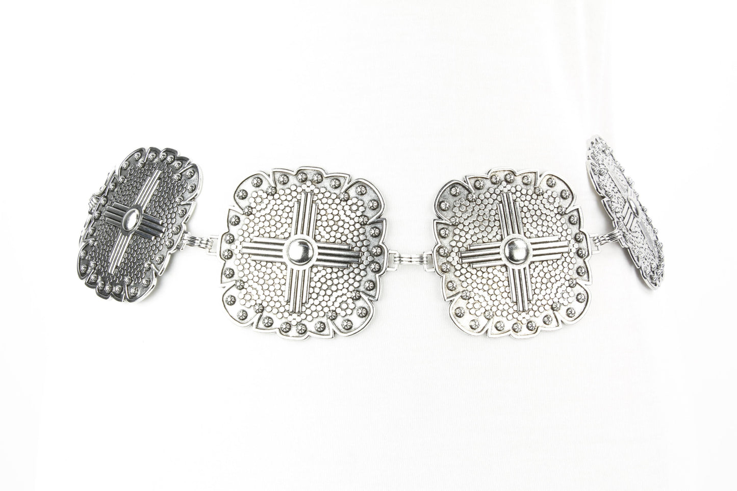 Women’s Medallion Chain Belt with Cross Design ABB MTL 1010