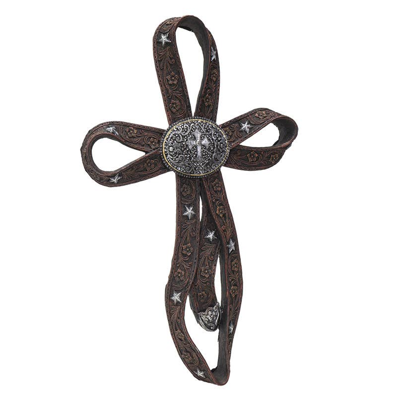 Western Crucifix W/Belt Wall Plaque
