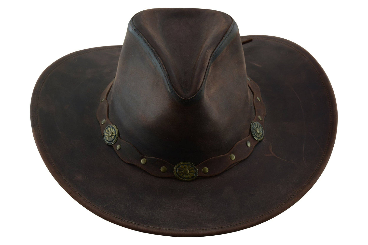DEADWOOD LEATHER WESTERN COWBOY HAT