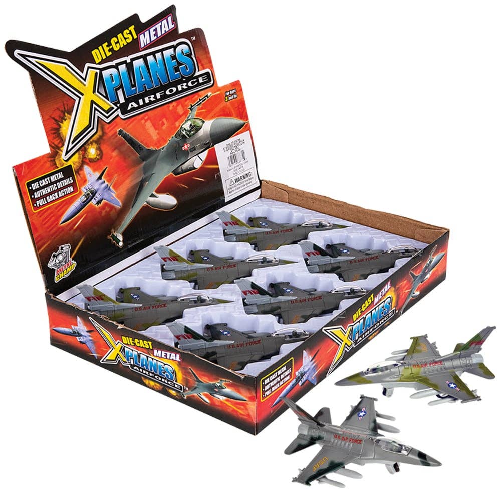 6" DIE-CAST PULL BACK F-16 FIGHTING FALCON