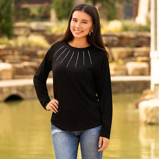 Embellished Long Sleeve Tops